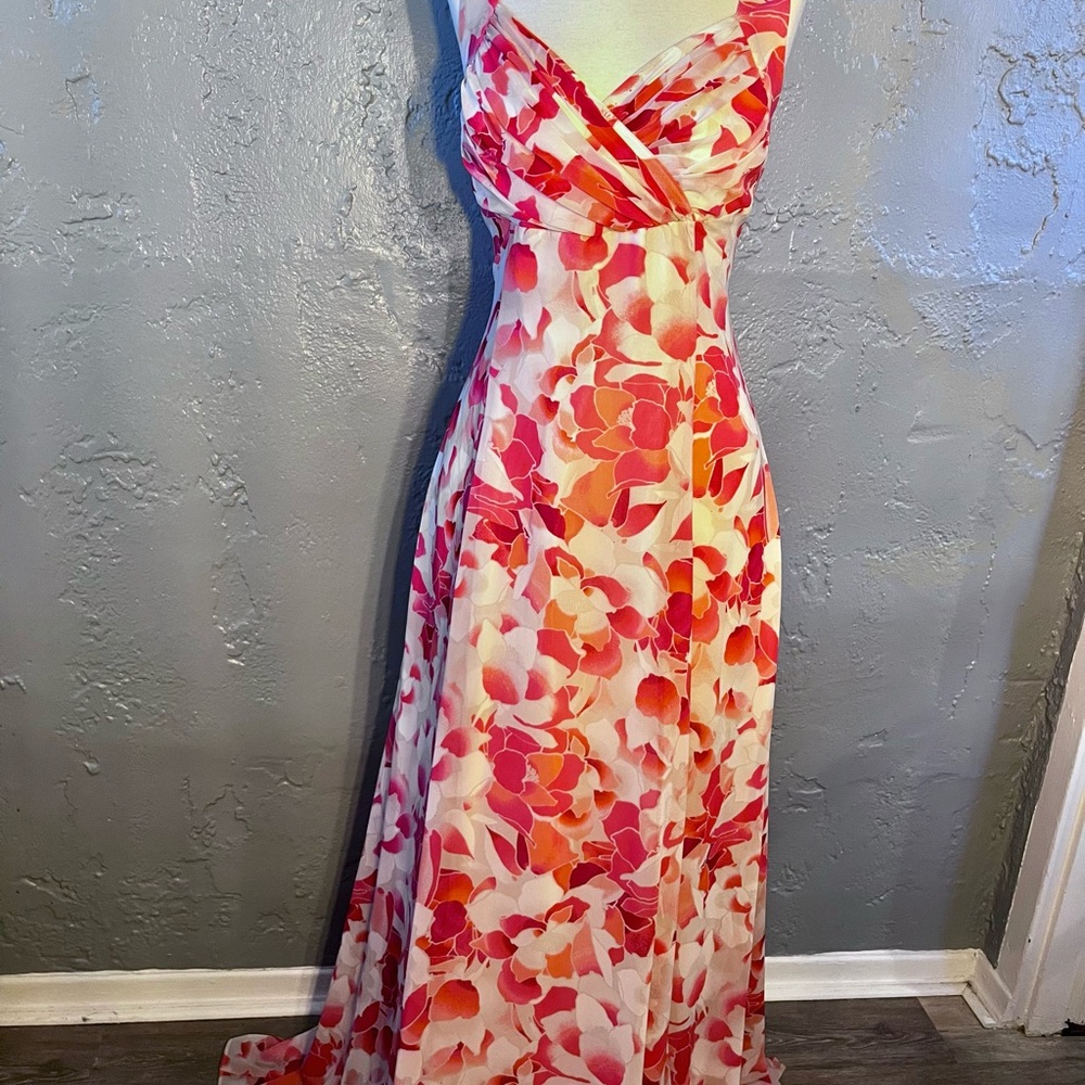 Floral Pink and White Women's Dress